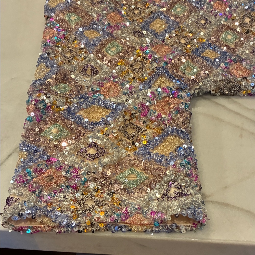 Oversized Sequin Open Cardigan - Picture 3 of 16